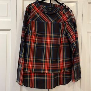 J.Crew Holiday Tartan w/Jeweled Buttons, size 6